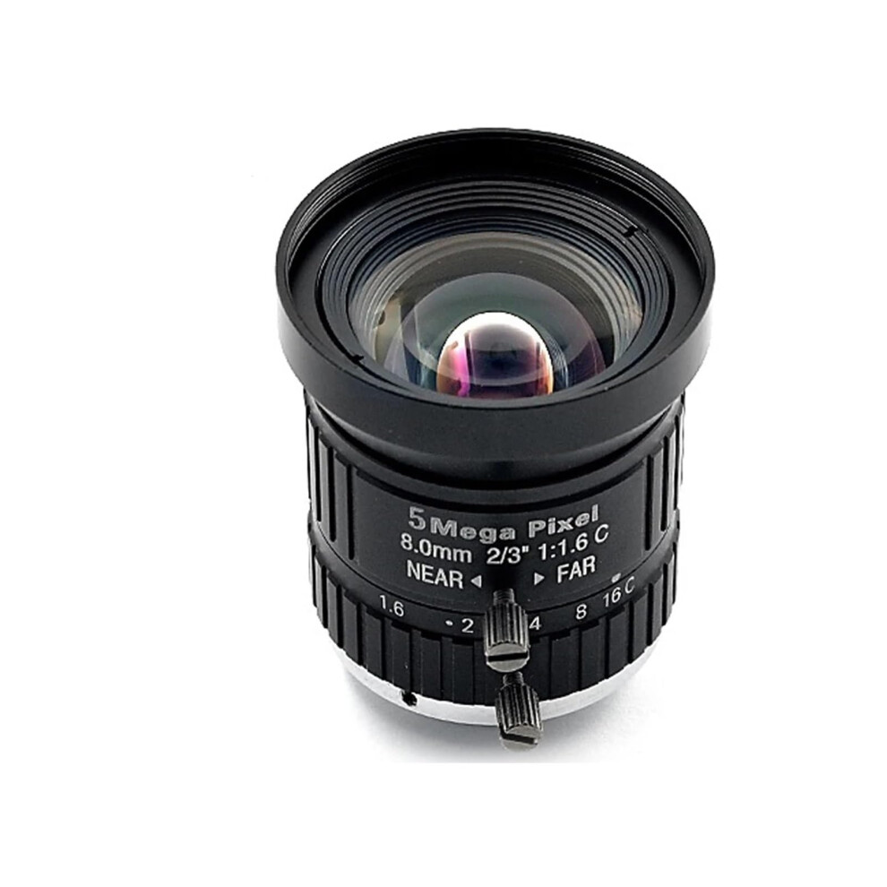 5Mp Cctv Camera Lens 8Mm F1.6 C Mount, Ultraclear Hd Security Lens For Industrial Road Monitoring 9099447341402