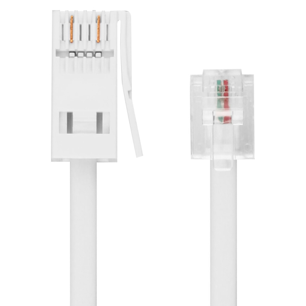 Telephone Extension Cable Bt To Rj11 Phone Lead For Landline Adsl Modem Uk, Stable Signal 9099447341464