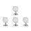 4Stk Transparentes Weltkugel Ornament Mini Mit Halter 10