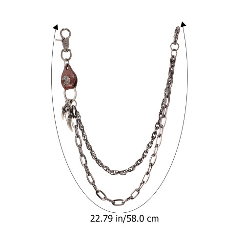 Punk Stijl Jeans Ketting , Zinklegering, Decoratief 1