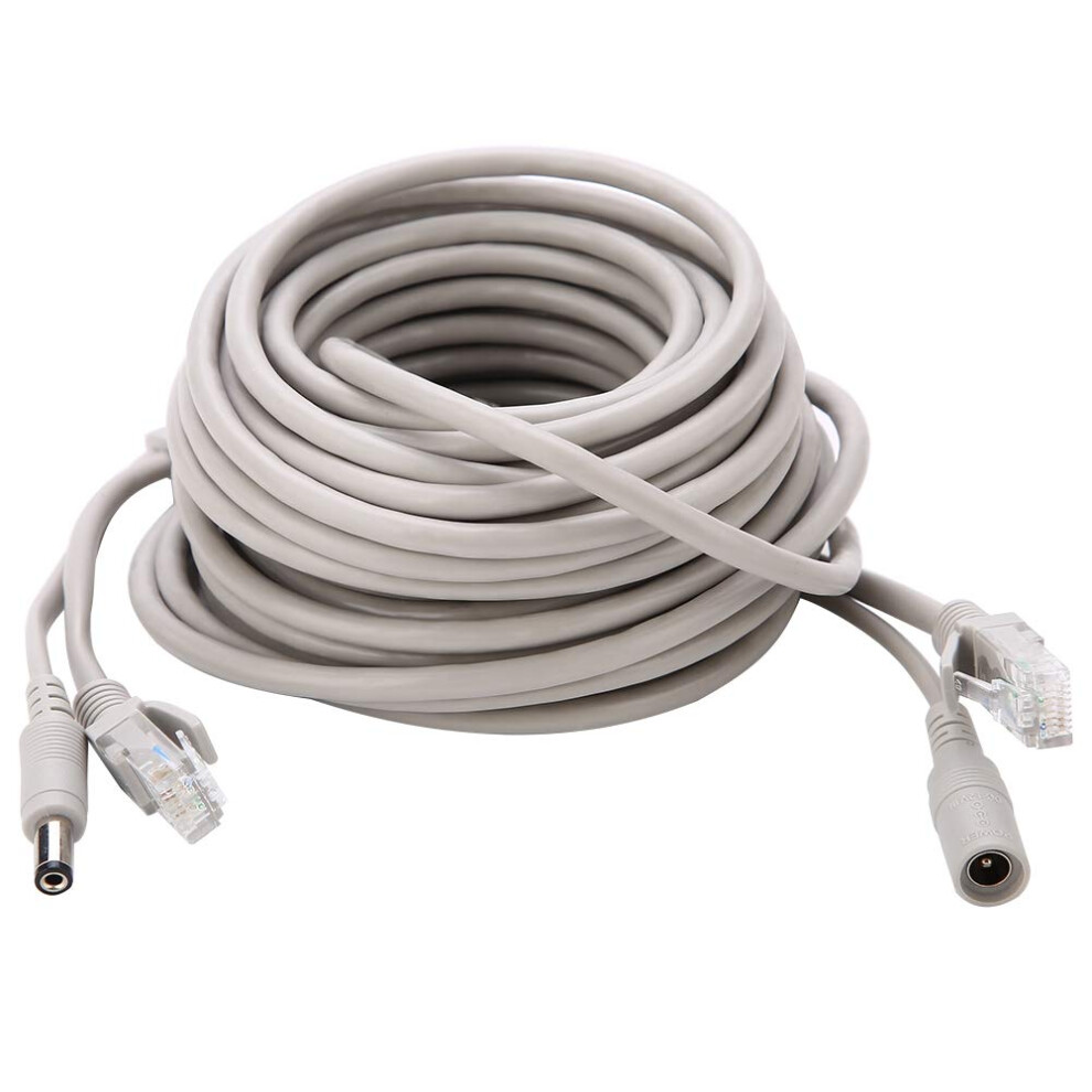 Ethernet Power Cable 15M Cat5 Rj45 Dc Combo 2 In 1 Design For Cctv Ip Camera Nvr System 9044945213676