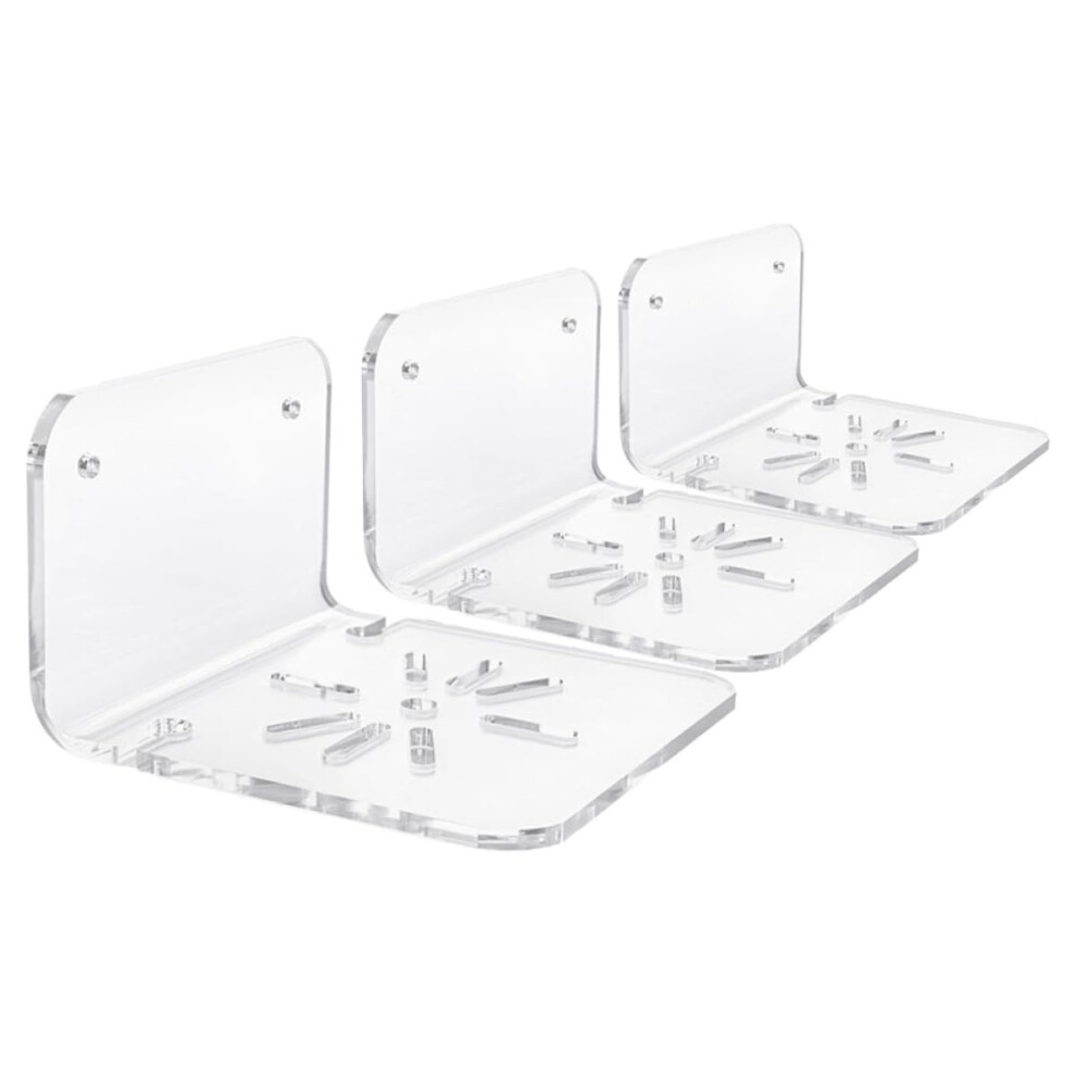 3Pcs Wall Mount Bracket For Security Cameras And Speakers, Durable Transparent Shelf For Home Office 9099447341631