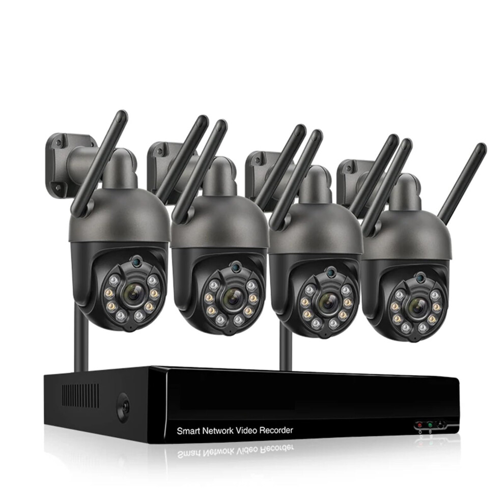 Wireless Security Camera System 8Ch Nvr 3Mp Wifi Cctv Kit With 1Tb Storage, Ptz Auto Tracking, Full Color Night Vision 9099447341693