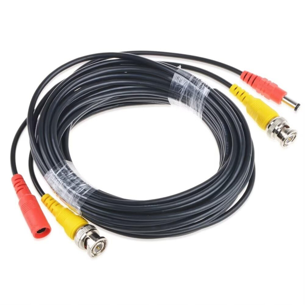 50Ft Premade Cctv Bnc Cable Video Power Combo Plugandplay For Security Cameras Dvr Black 9044945213782