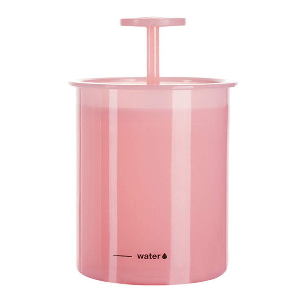 Pink Facial Cleansing Foam Maker With Dense Foam Generation, Compact Travel Face Cleanser Tool