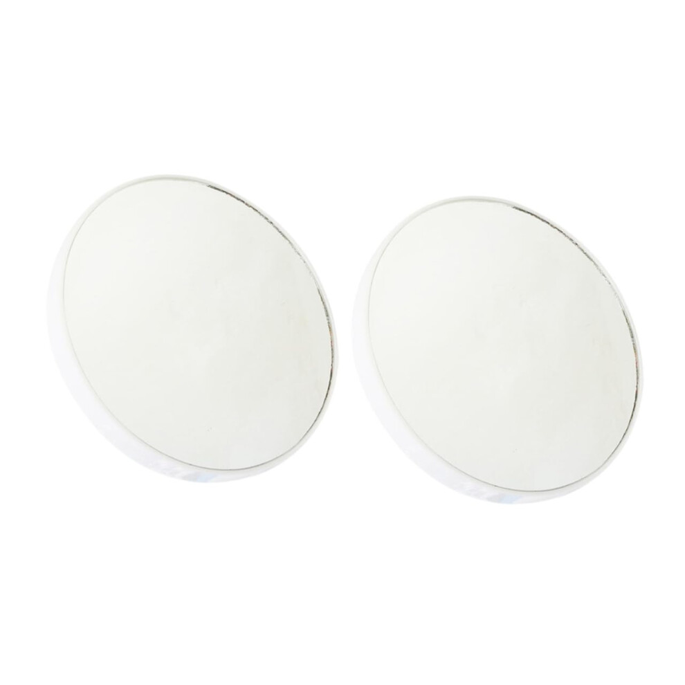 White 2Pcs 10X 15X Magnifying Makeup Mirror With Strong Suction, Dual Magnification Travel Cosmetic Mirror
