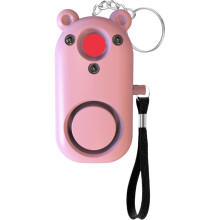 3in1  Security Alarm Keychain with 130dB Loud Alert, Hidden Camera Detector and Door Vibration Sensor for Travel, Hotel and Home Safety