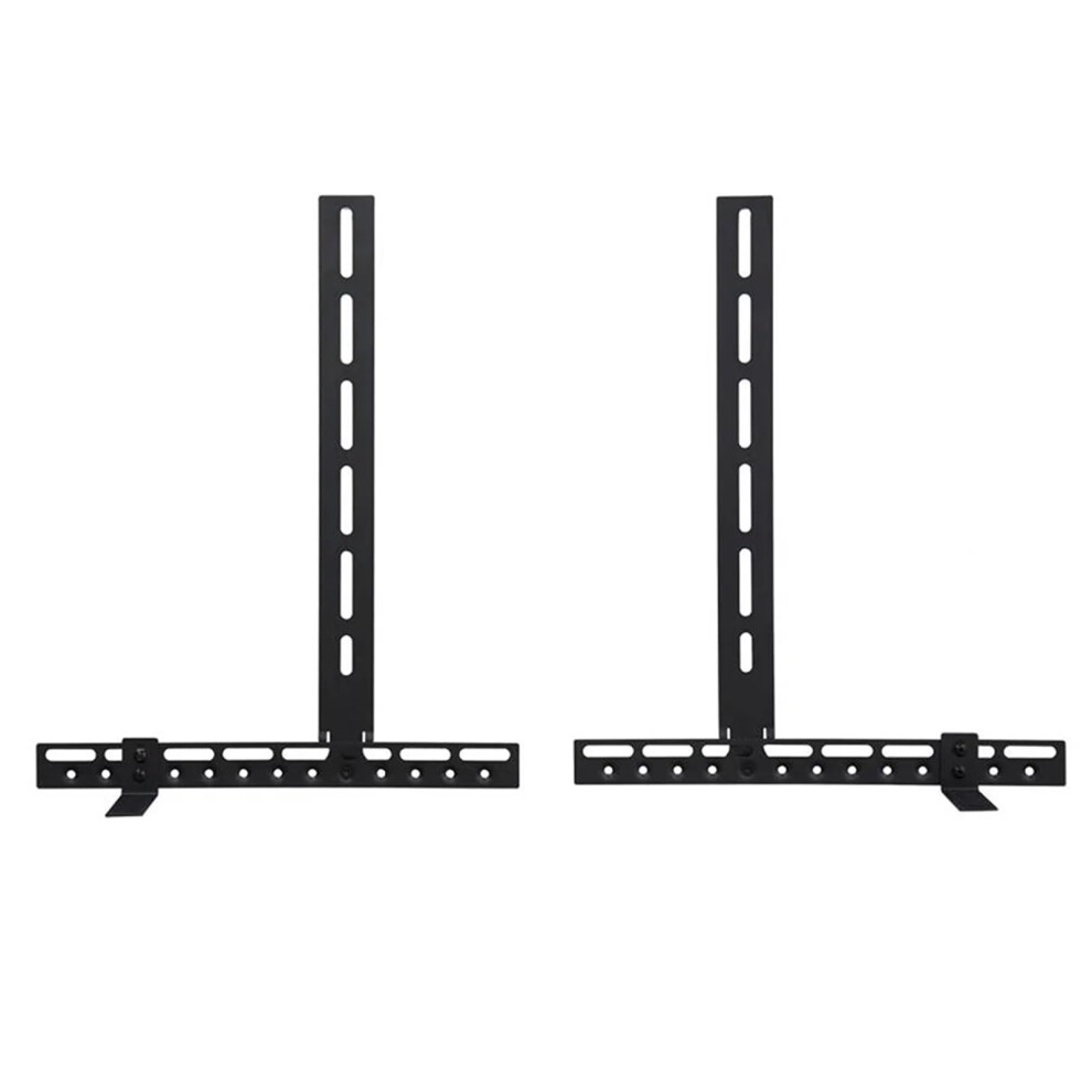 Wall Mount Soundbar Bracket With 22Lbs Capacity And Compact Steel Shelf For Tv Black 9099447342096