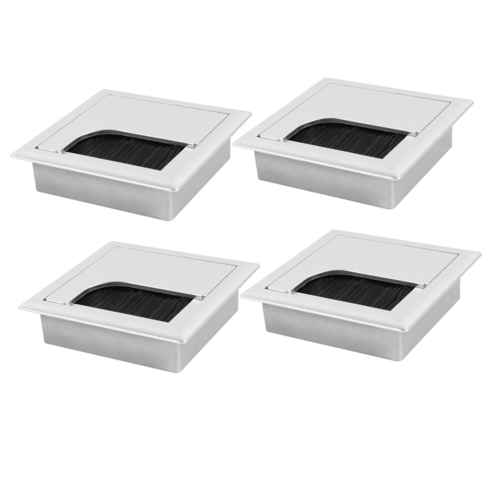 4Pcs Cable Organizer With Brush And Wire Hole, Desk Cord Management Box For Home Office 9099447342133