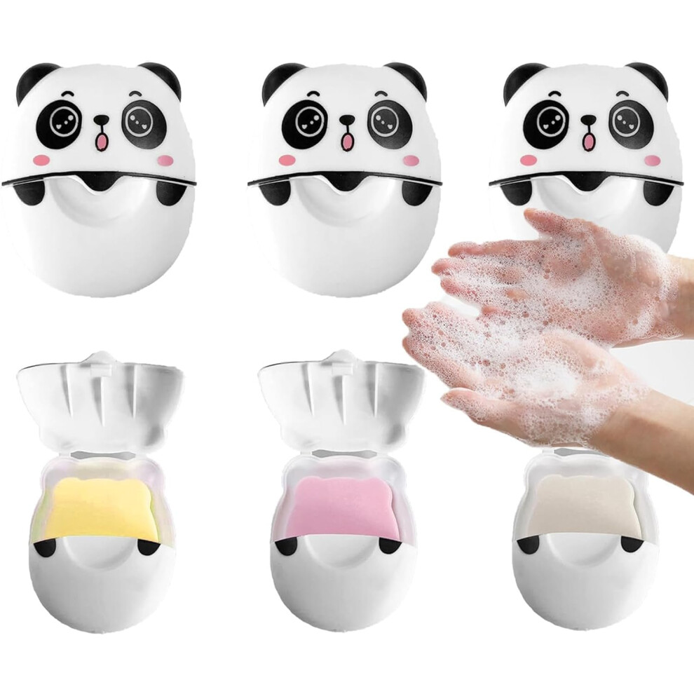 Cute Panda Portable Soap Sheets  Disposable Travel Soap Paper, WaterSoluble Hand Wash