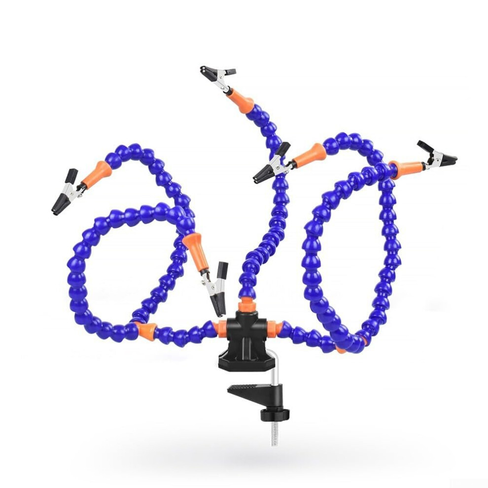 Soldering Helping Hands With 5 Adjustable Flexible Arms, Heatresistant Clips And Stable Base For Electronics And Jewelry Making 9070919785634