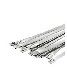 100PCS 304 Stainless Steel Cable Ties 10mm x 350mm SelfLocking Heavy Duty Metal Zip Ties for Exhaust and Outdoor Use