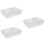 3Pcs Multifunctional White Enamel Oven Baking Trays for Home Use 9