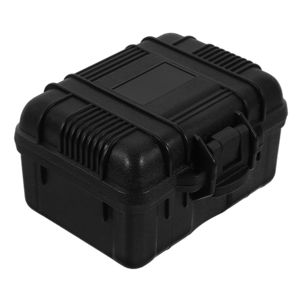 2Pcs Compact Black Plastic Toolboxes Sturdy Carrying Case For Tools 3624153503644