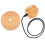 2Pcs Khaki Wood Pendant Lights E27 Hanging Fixture for Dining Room 1