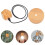 2Pcs Khaki Wood Pendant Lights E27 Hanging Fixture for Dining Room 10