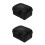 2Pcs Compact Black Plastic Toolboxes Sturdy Carrying Case for Tools 7