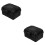 2Pcs Compact Black Plastic Toolboxes Sturdy Carrying Case for Tools 8