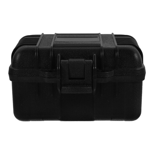 2Pcs Compact Black Plastic Toolboxes Sturdy Carrying Case for Tools 2