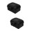 2Pcs Compact Black Plastic Toolboxes Sturdy Carrying Case for Tools 9