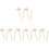 8Pièces Broche Clip Argenté Pin Notes De 4