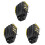 3Pièces Protecteurs Baseball PU Noir Longue Durée 2