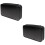 2Pièces Étui Cd Compact Noir Zippé Organisateur Dvd 6