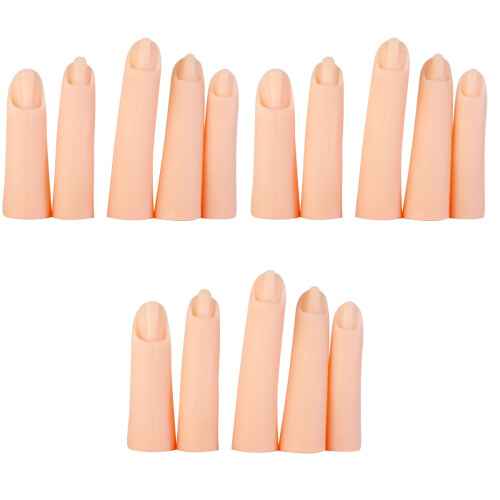 15Pièces Doigts Simulation Khaki Silicone Pour Pratique 2