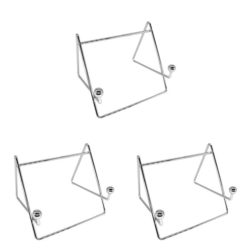 3Pièces Étagère Acier Inoxydable Argentée Support 1