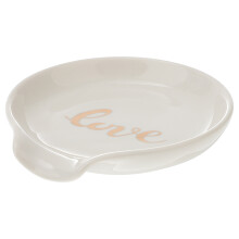 5Pcs Premium White Ceramic Spoon Storage Holder Smooth Touch Tray