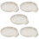 5Pcs Premium White Ceramic Spoon Storage Holder Smooth Touch Tray 10
