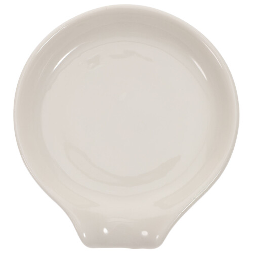 5Pcs Premium White Ceramic Spoon Storage Holder Smooth Touch Tray 2