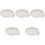 5Pcs Premium White Ceramic Spoon Storage Holder Smooth Touch Tray 5