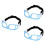 3Pièces Lunettes Protection Cadre Robuste Anti-Vent Uv 9