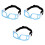 3Pièces Lunettes Protection Cadre Robuste Anti-Vent Uv 6