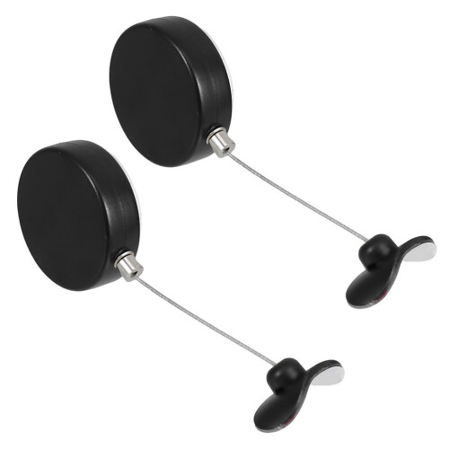 4Pcs Portable Retractable Cable Lock Black Steel Wire Remote Security 1