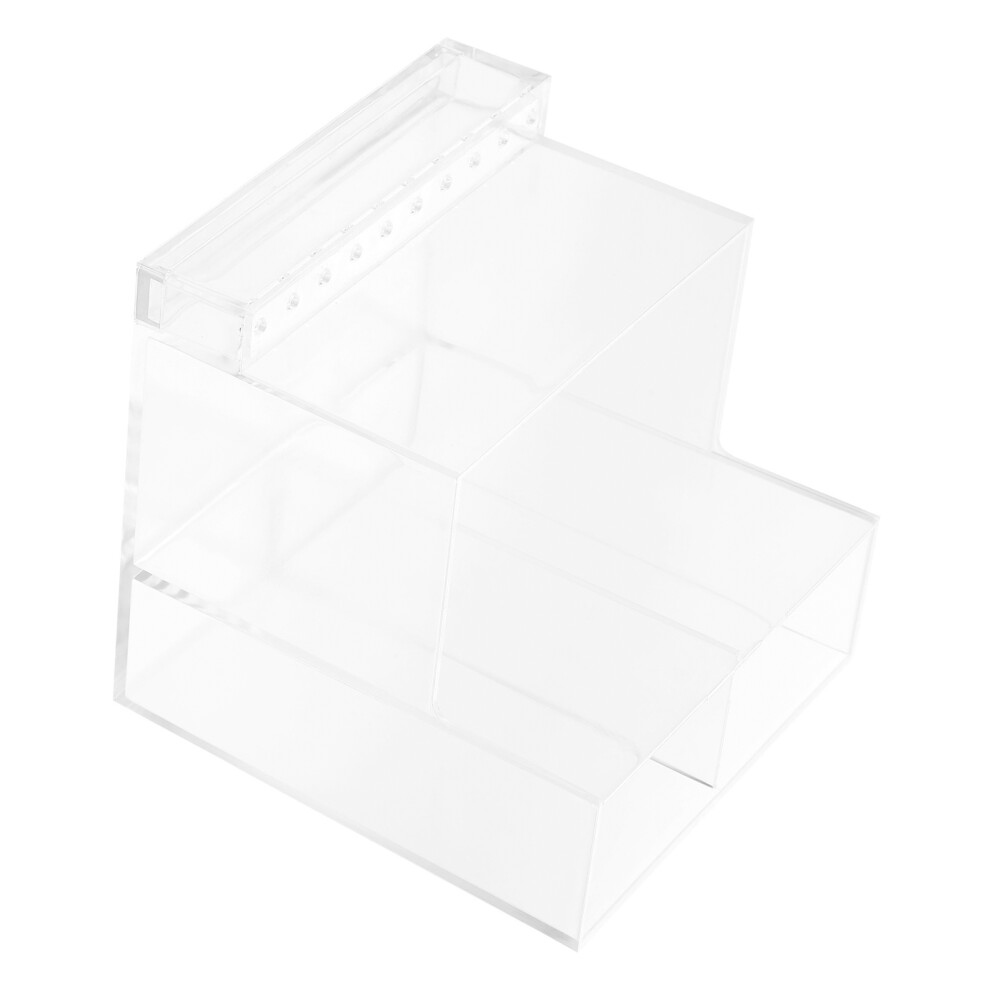 Solustre 5Pcs Transparent Manicure Polisher Rack Nail Art Tool Organizer Stand