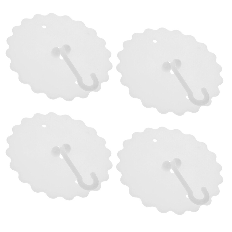 8Pcs Heavy Duty Abs Adhesive Ceiling Hooks For Indoor Hanging 3631237058389