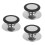 Pot Lids Knobs Stainless Steel Black 2.6x2.6in 1