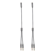 6Pcs Grey Multipurpose Earphone Splitters for Game and Voice Call Use