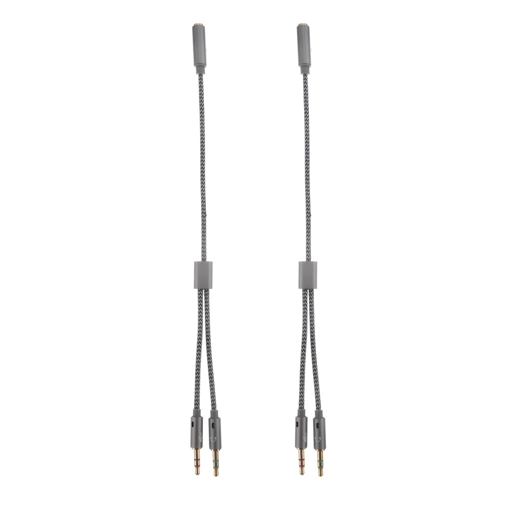 6Pcs Multipurpose Earphone Splitters For Game And Voice Call Use Grey 3631237058129