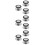 Pot Lids Knobs Stainless Steel Black 2.6x2.6in 8