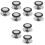 Pot Lids Knobs Stainless Steel Black 2.6x2.6in 3