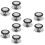 Pot Lids Knobs Stainless Steel Black 2.6x2.6in 7