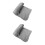 2Pcs Portable Light Grey Blanket Soft Double Sided Air Condition Quilt 4