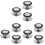 Pot Lids Knobs Stainless Steel Black 2.6x2.6in 2