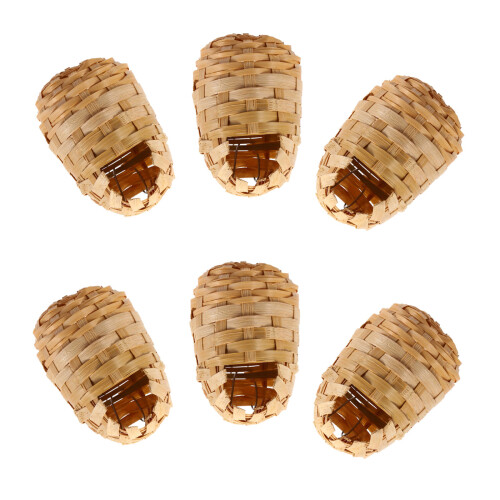 3 Count Bird Boxes Garden Small Birds Bamboo Nest 2