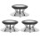 Pot Lids Knobs Stainless Steel Black 2.6x2.6in 11