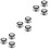 Pot Lids Knobs Stainless Steel Black 2.6x2.6in 5