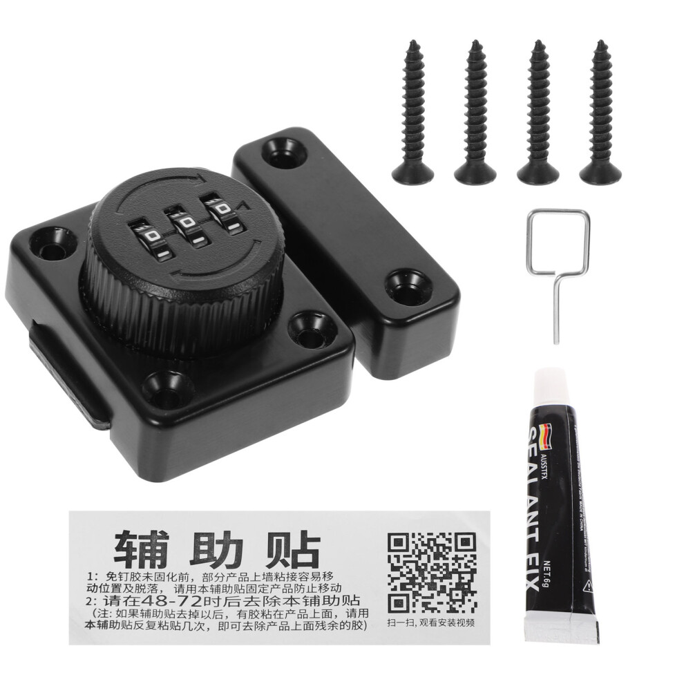 2Pcs Keyless Combination Lock For Drawer And Cabinet Black Security 3631237067756